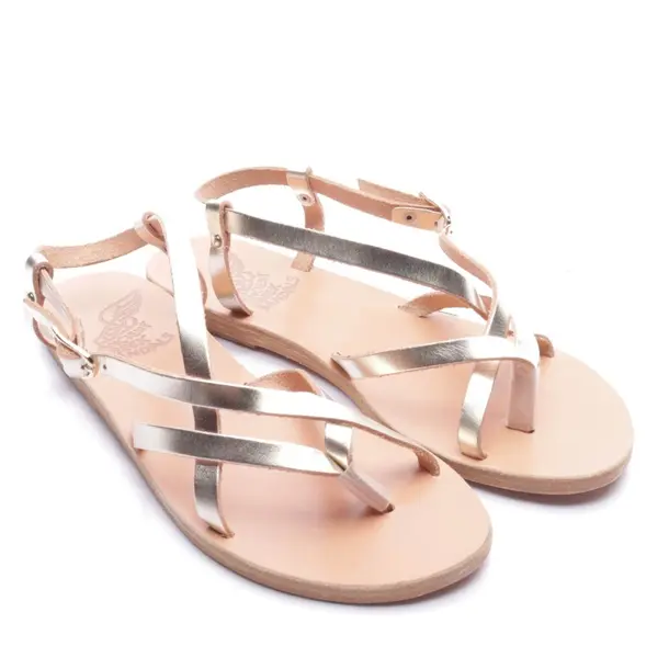 Riemchensandalen, in Gold, Ancient Greek Sandals