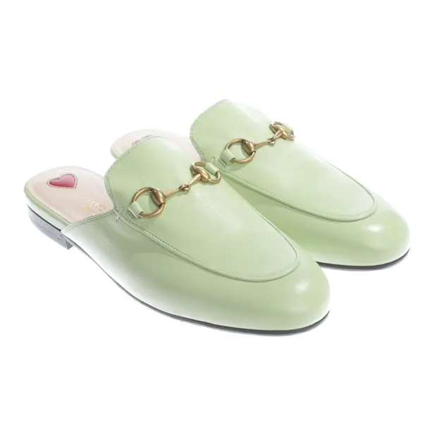 Mules, in Hellgrün, Gucci