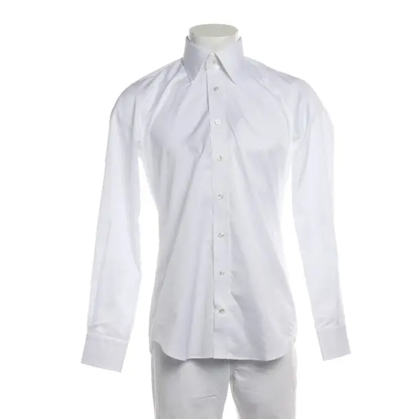 Shirt, in White, Cotton, Thom Sweeney