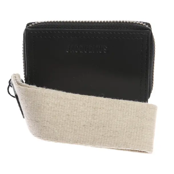 Etui in Schwarz, Leder, Jacquemus