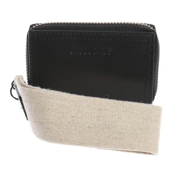 Etui in Schwarz, Leder, Jacquemus