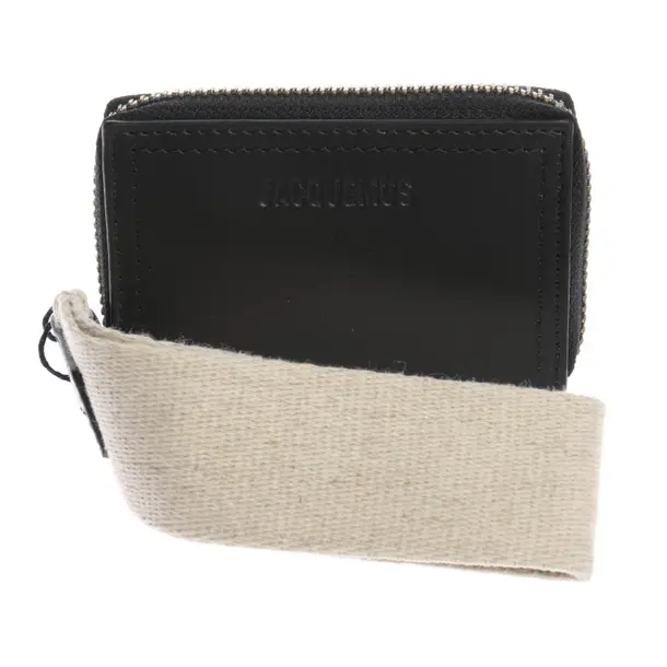 Etui in Schwarz, Leder, Jacquemus