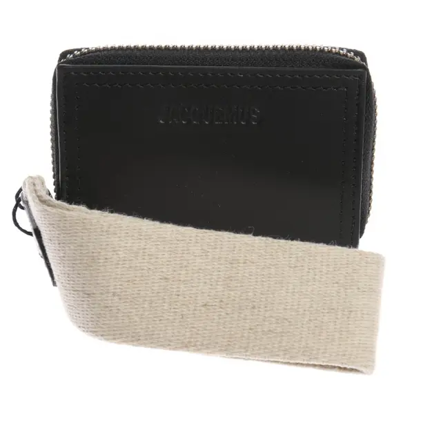 Etui in Schwarz, Leder, Jacquemus