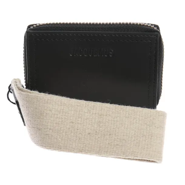 Etui in Schwarz, Leder, Jacquemus