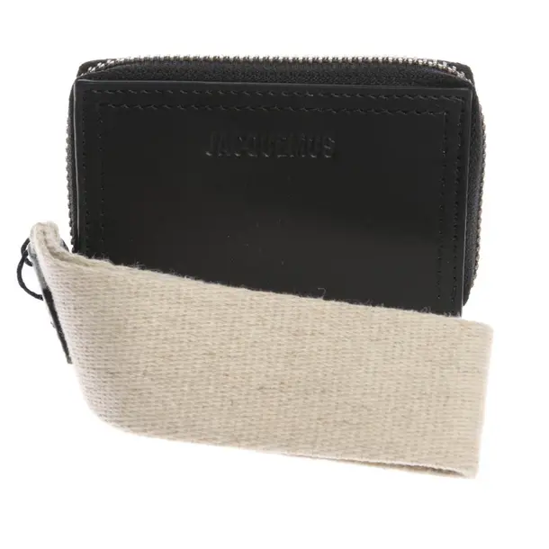 Etui in Schwarz, Leder, Jacquemus