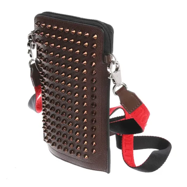 Custodia per cellulare, in Marrone, Pelle, Christian Louboutin