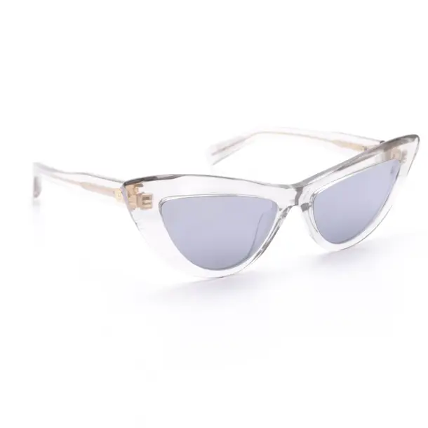 Sonnenbrille in Grau, Kunststoff, Balmain
