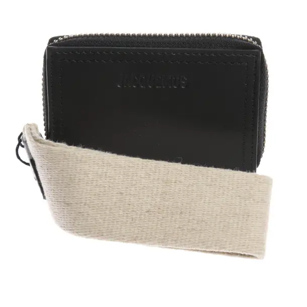 Etui in Schwarz, Leder, Jacquemus