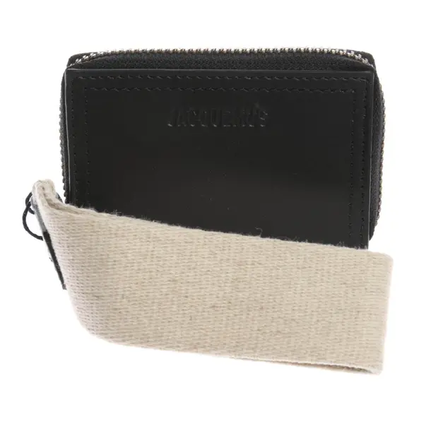 Etui in Schwarz, Leder, Jacquemus