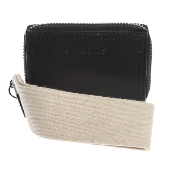 Etui in Schwarz, Leder, Jacquemus