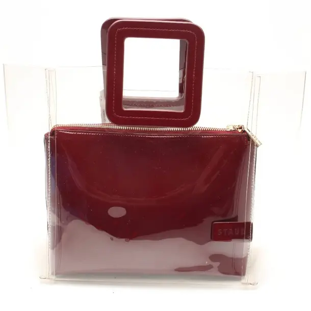 Handbag in White, Leather, Staud