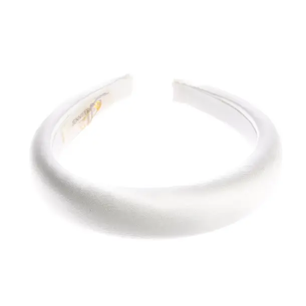 Headband in White, Silk, Jennifer Behr