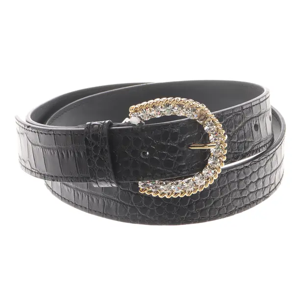 Gürtel, in Schwarz, Leder, Alessandra Rich