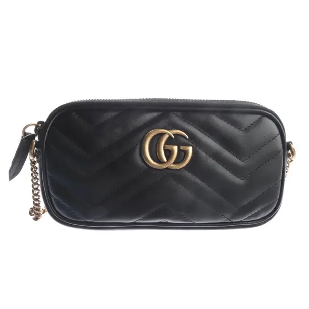 Evening Bag, in Black, Leather, Gucci