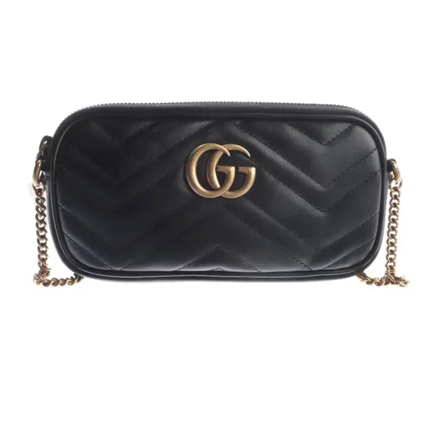 Abendtasche, in Schwarz, Leder, Gucci