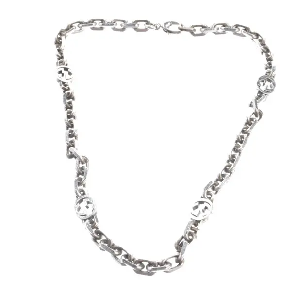 Halskette in Metallic, 925er Sterling Silber, Gucci