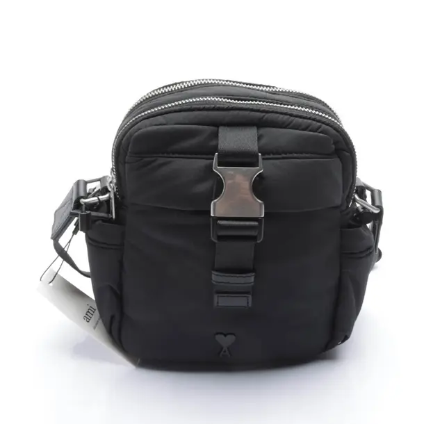 Umhängetasche, in Schwarz, Polyamid, Ami Paris