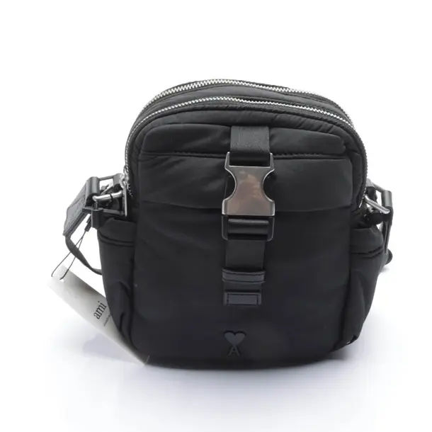 Cross Body Bag, in Black, Polyamide, Ami Paris