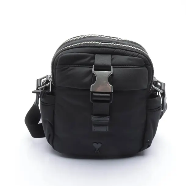 Umhängetasche, in Schwarz, Polyamid, Ami Paris