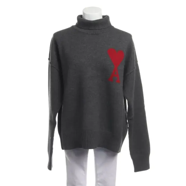 Wollpullover in Grau, Wolle, Ami Paris