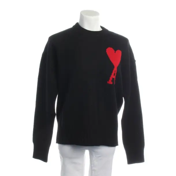Wool Jumper in Black, Wool, Ami Paris