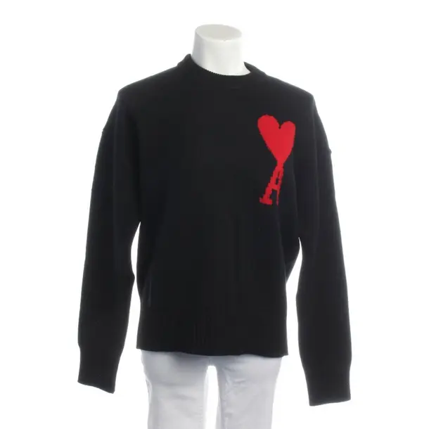 Wool Jumper in Black, Wool, Ami Paris