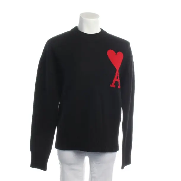 Wool Jumper in Black, Wool, Ami Paris