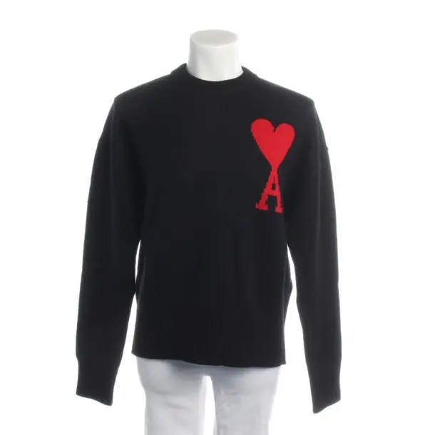Wool Jumper in Black, Wool, Ami Paris