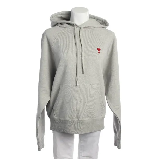 Hoodie in Grau, Baumwolle, Ami Paris