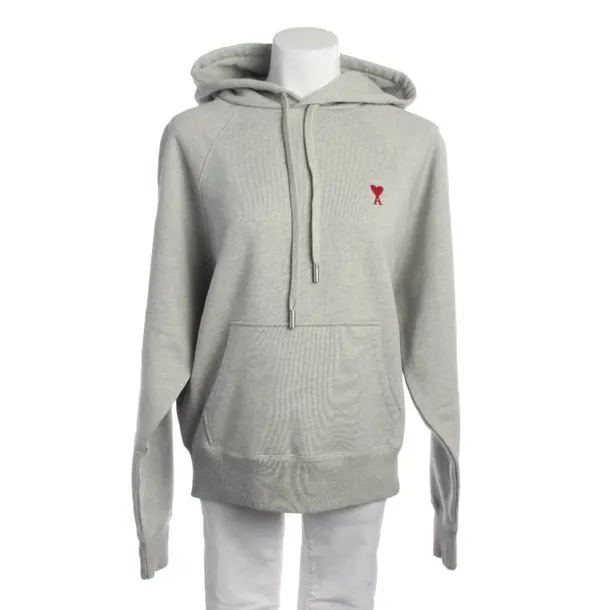 Hoodie in Grau, Baumwolle, Ami Paris