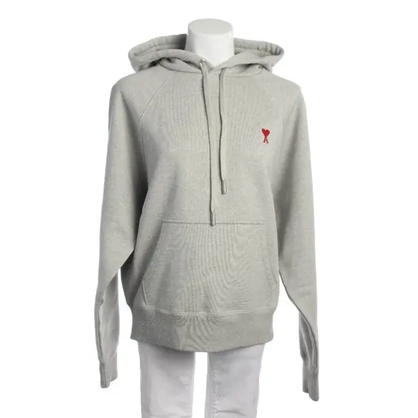 Hoodie in Grau, Baumwolle, Ami Paris