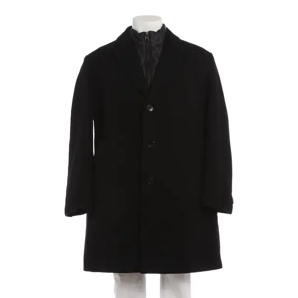 Übergangsmantel in Schwarz, Wolle, Hugo Boss Black Label
