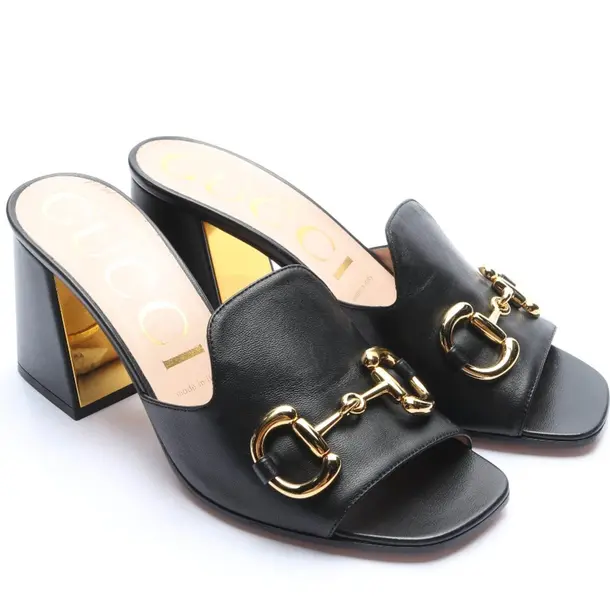 Heeled Sandals in Black, , Gucci