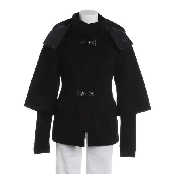 Mid-Season Jacket, in Black, Wool, Fay