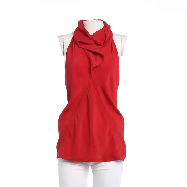 Top, in Red, Polyester, Rick Owens