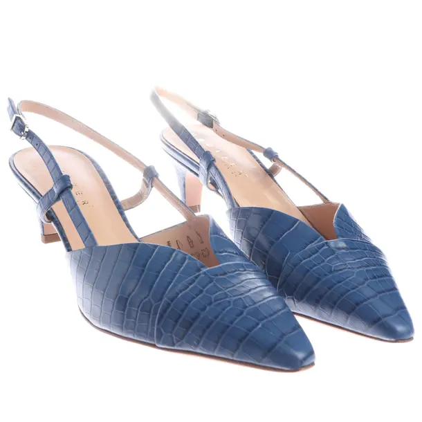 Unützer Hohe Pantoletten EUR 39,5 Blau - Blau - - Pre-Loved Designer Fashion - Unützer Second Hand Designer Shop