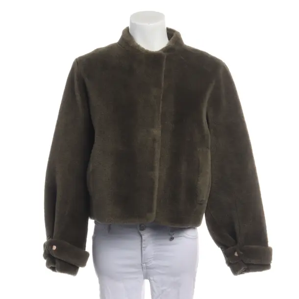 Mid-Season Jacket in Green, Wool, Mrs & Hugs