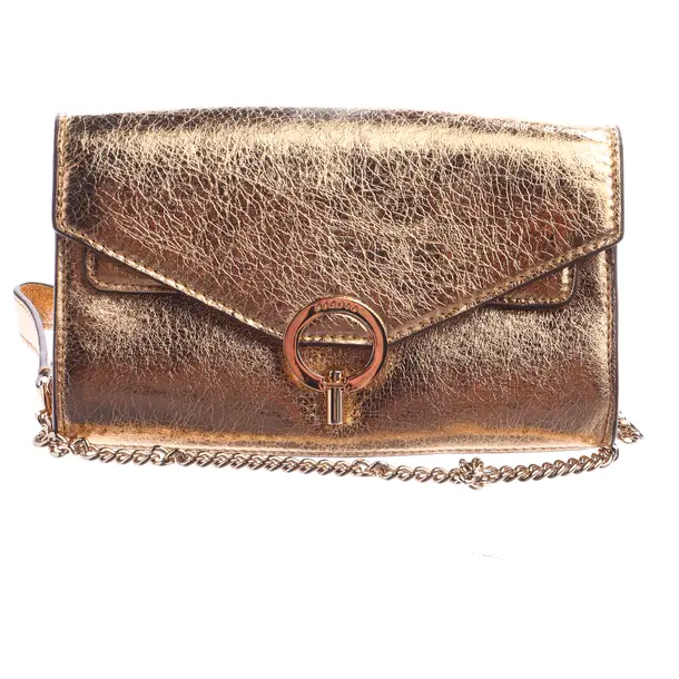 Evening Bag in Metallic, Leather, Sandro