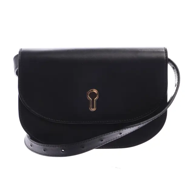 Schultertasche in Schwarz, Leder, Bally