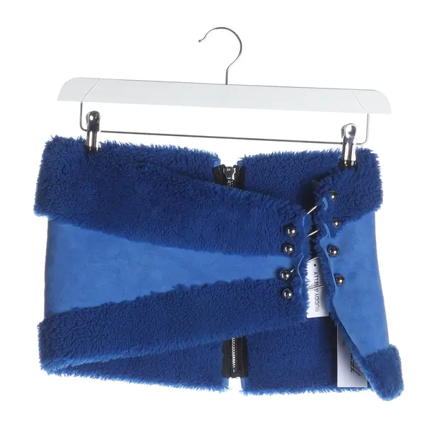 Skirt in Blue, Leather, LaQuan Smith