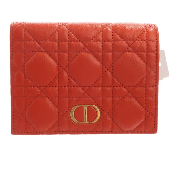 Wallet in Orange, Leather, Dior