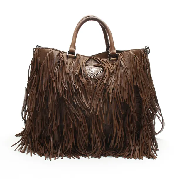 Handtasche, in Braun, Leder, Prada