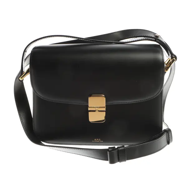 Shoulder Bag, in Black, Leather, A.P.C