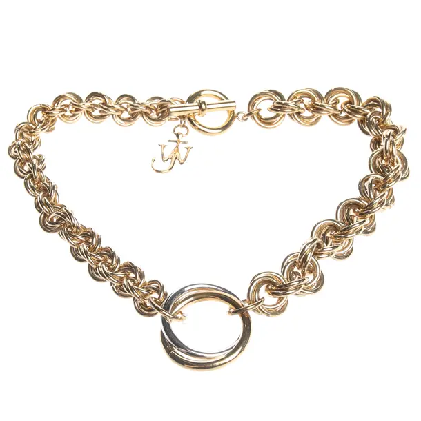 Halskette in Metallic, Metall (metallisch, metallisiert), JW Anderson