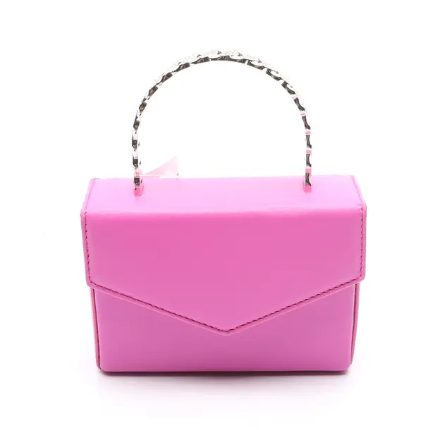 Abendtasche in Rosa, Leder, Amina Muaddi