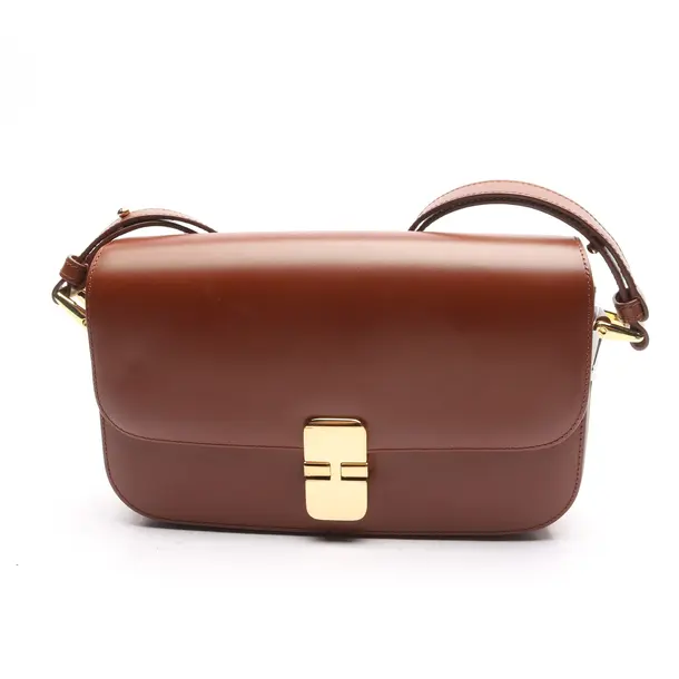 Schultertasche in Braun, Leder, A.P.C