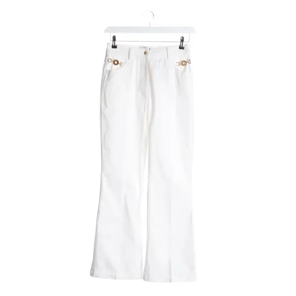 Bootcut Jeans in White, Cotton, Patou