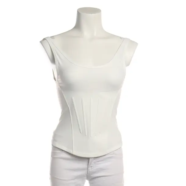 Top in White, Polyamide, Mugler