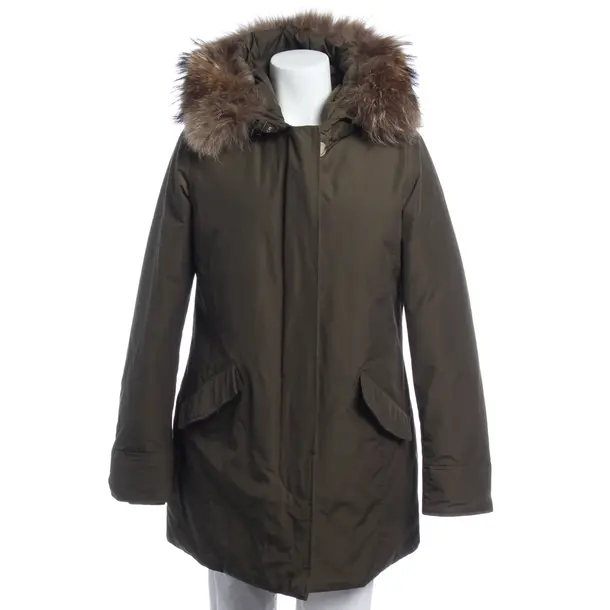 Winter Jacket in Green, Cotton, Woolrich