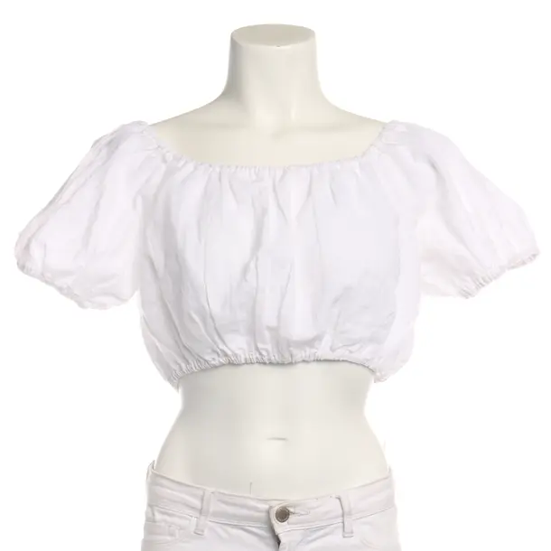 Blouse in White, Linen, Caroline Constas